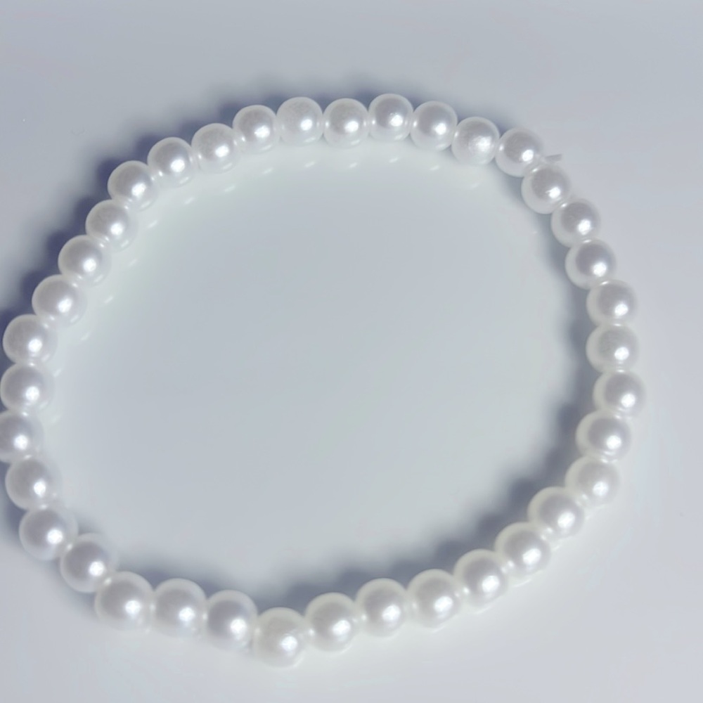 ⚪️Pearls⚪️ handmade plastic pearls bracelet